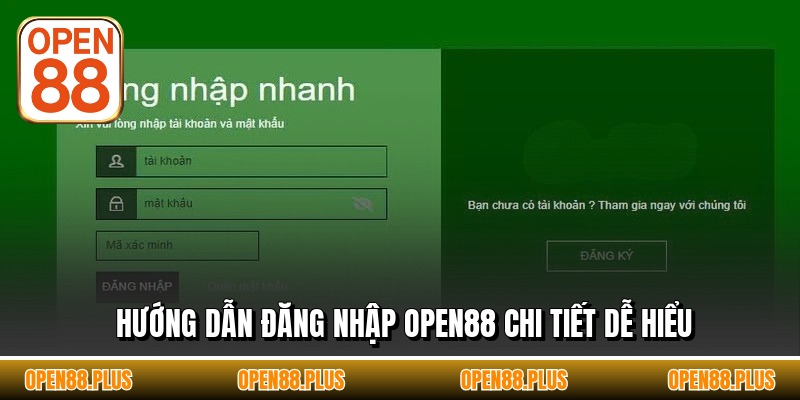 Hướng dẫn đăng nhập OPEN88 chi tiết dễ hiểu